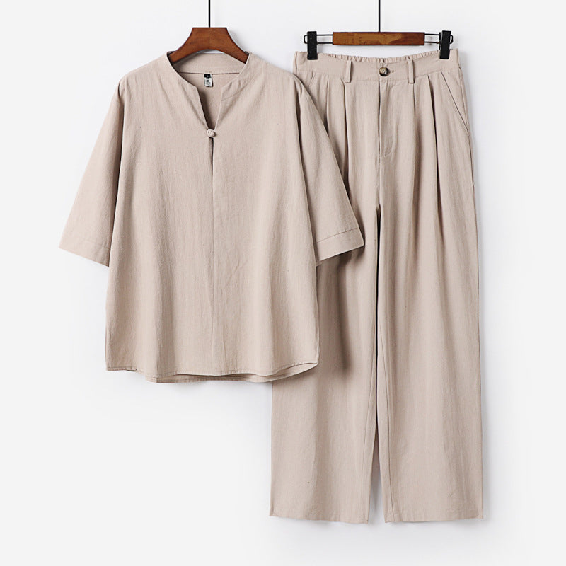 Chinese Style Zen Robe / Tea Ceremony Clothing / Lay Practitioner Suit Set