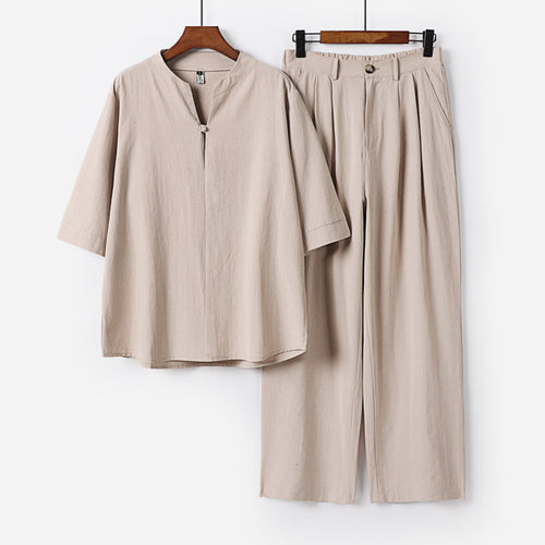 Chinese Style Zen Robe / Tea Ceremony Clothing / Lay Practitioner Suit Set