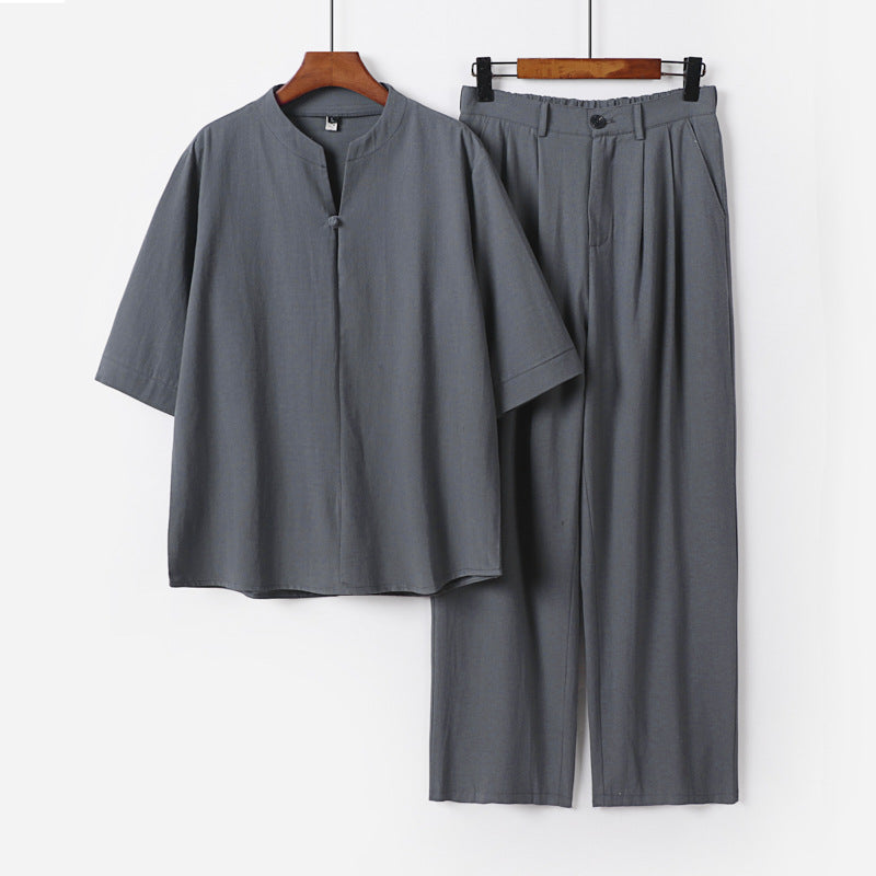 Chinese Style Zen Robe / Tea Ceremony Clothing / Lay Practitioner Suit Set