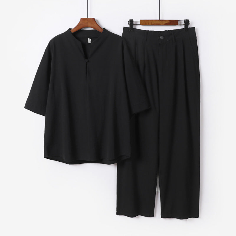 Chinese Style Zen Robe / Tea Ceremony Clothing / Lay Practitioner Suit Set