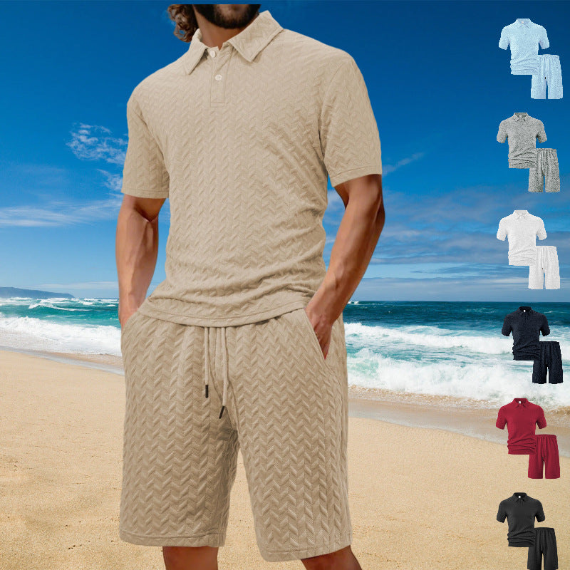 Fashion Solid Color Short-Sleeve T-Shirt Set