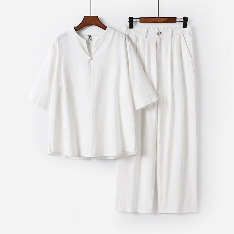 Chinese Style Zen Robe / Tea Ceremony Clothing / Lay Practitioner Suit Set